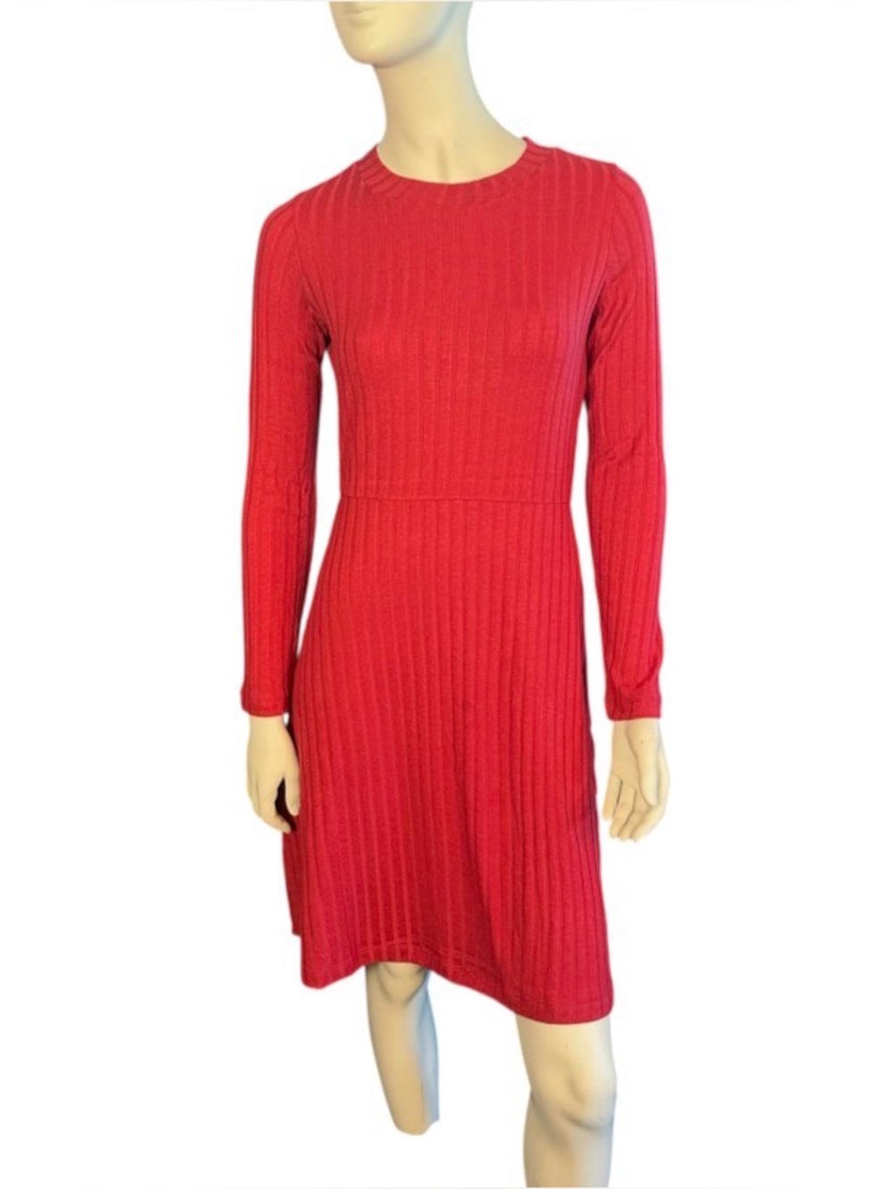 Market & Spruce Alexa Wide Rib Cozy Dress Red Small NWT STITCH FIX